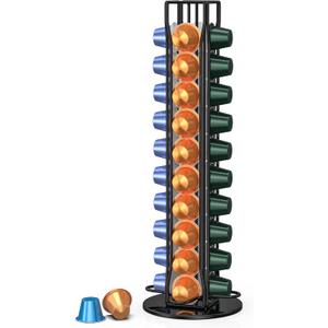 Coffee Pod Holder Storage Organizer Compatible with Nespresso OriginalLine, Rotatable Countertop Coffee Station Organizer -Black/40 Pods Coffee Pod Holder Storage Organizer Compatible with Nespresso OriginalLine, Rotatable Countertop Coffee Station Organizer -Black/40 Pods