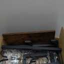 Gun Rack Wall Mount, 6 Gun Rack for Wall with Storage Basket, Rifle Racks Wall Mount Gun Display for Hunting Rifle Airsoft Gun Holder, Black (L- 6 Hooks)