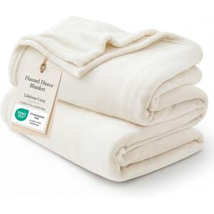 Bedsure Fleece Blankets King Size Cream - Bed Blanket Soft Lightweight Plush Cozy Fuzzy Luxury Microfiber, 108x90 inches