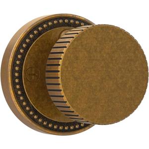 Asidrama 1 Pack Antique Brass Privacy Door Knobs with Lock, Vintage Door Handles with Antique Brass Door Knobs Interior for Bedroom or Bathroom, Heavy Duty Door Lever for Left Right Sided Doors