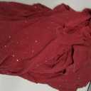 Evening Dresses for Women UK, V-Neck Sequin Long Sleeve Gown Formal Evening Dress Carnival Row Red, Large