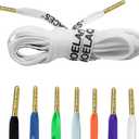 Loop King Laces 1 Pair Off White Style Shoe Laces with Gold Tips