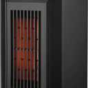 Comfort Glow Electric Infrared Quartz Heater with Remote, 6-Element Space Heater with Temperature Control, Overheat & Tip-Over Shut Off Protection, 3 Heat Settings - Indoor Use for Home Office Bedroom