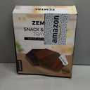 Snack Tray with Lid That Doubles as a Serving Tray - 13"x11" Acacia Wood Decorative Tray with 7 Compartments for Dry Fruits & Nuts, Hexagon Coffee Table or Ottoman Tray with Handles for Living Room