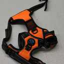 PHOEPET No Pull Dog Harness Medium Reflective Front Clip Vest with Handle,Adjustable 2 Metal Rings 3 Buckles,[Easy to Put on & Take Off](Medium, Orange)