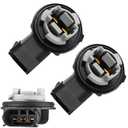 2 PCS Turn Signal Tail Light Socket Dodge Ram 1500 2009-2020, Ram 2500 3500 2010-2020, 3 Terminal Lamp Rear Tail Light Bulb Plug Socket, OEM# 68226719AA