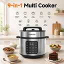 CARORI 8Qt,9-in-1,1200W Electric Pressure Canner, IMD Touchscreen, Non-Stick Pot. Quick, Time-Saving, Healthy. Olla de Presion (Ollas). Safe Venting.Rice,Slow,Steamer, Saut, Warmer, Silver