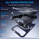 2 x Magnetic for iPhone 17 Pro Max Case, Heavy Duty Protection, 23ft Military-Grade Drop Protection, Compatible with MagSafe, Tough Non-Slip, Matte Surface Phone case for iphone 17 Pro Max 6.9", Deep Blue