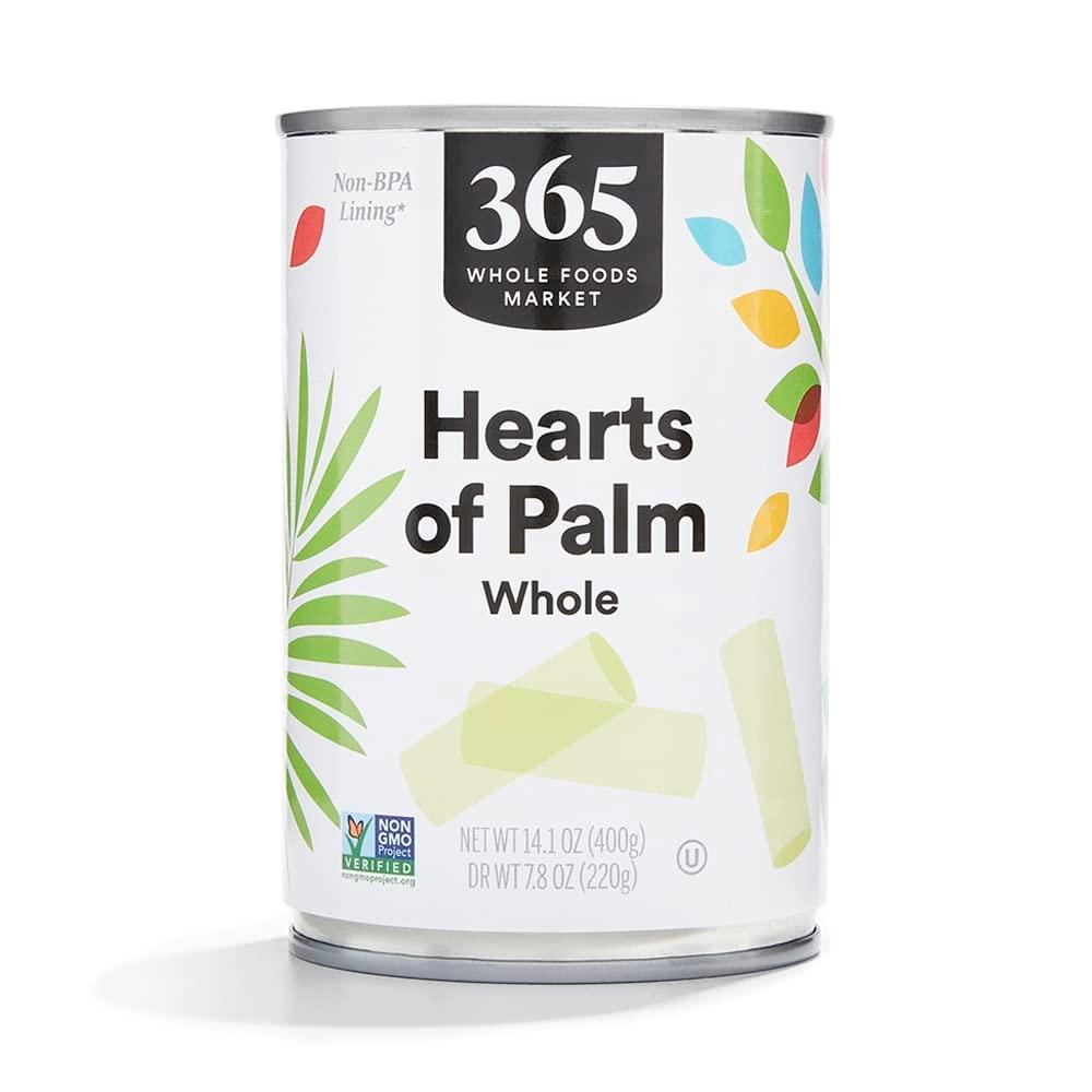 5 x 365 by Whole Foods Market, Whole Hearts Of Palm, 14.1 Ounce (EXP 12/03/29)