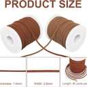 3 Rolls Flat Leather String Cord Faux Leather Suede Ribbon for Jewelry Making DIY Crafts Thin Leather String Cord for Bracelets Necklaces Shoe Accessories (Black, Light Brown. Coffee)
