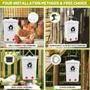 Chicken Feeder and Waterer Set,3 Gallon Automatic Chicken Feeder No Waste,Hanging Poultry Waterer Feeder Kit with Chicken Waterer Nipples and Feeding Ports,Chicken Coop Accessories