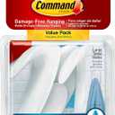 Command Bath Large Towel Hook Value Pack, Clear Frosted, 3-Large Hooks, 3-Water-Resistant Strips, Organize Damage-Free (White)