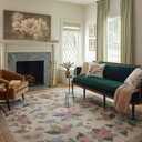 Loloi Rifle Paper Co. Rosa Collection RSA-02 Cream/Multi 2'-6" x 12'-0" Runner Rug