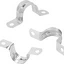 300 PCS 1 Inch Stainless Steel Rigid Pipe Strap, M25 Conduit Clamps, U Bracket Mounting Clamps with Two Hole, U Tube Pipe Clamp for Chemical Industry, Commercial
