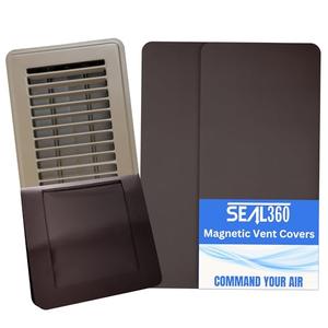 SEAL360 Magnetic Vent Covers (3-Pack), Pockets for Complete Seal, 5.5" X 14" (Black) for Floor, Wall, or Ceiling Vents and Air Registers, for RV, Home HVAC and AC Vents, Vent Not Included