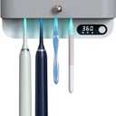 StarWin UV Toothbrush Dryer Holder, Heating Plate and Fan Drying Function, Rechargeable and Timing Tooth Brush Holder Wall-Mounted for Bathroom, No Drilling, 4 Slots