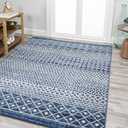 JONATHAN Y Arta Vintage Geometric Navy/Cream Indoor Area Rug, 4x6, Moroccan, Farmhouse, Easy-Cleaning for Living Room, Bedroom, Kitchen, Pet Friendly, Non-Shedding (MOH106A-4)