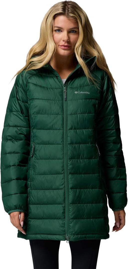 Columbia Womens Powder Lite II Mid Jacket (Large, Rain Forest)