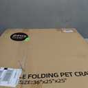 42 Inch Collapsible Travel Dog Crate for Medium Large Dogs, Portable Dog Crate 4-Door Foldable Soft Kennel with Durable Me, sh Windows for Indoor & Outdoor Travel, with Storage Bag,Grey, 36"x25"x25"