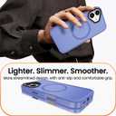 DEERLAMN Magnetic Matte Case for iPhone 16 with Screen Protector, [Compatible with MagSafe][Military Grade Drop Protection] Slim Translucent Shockproof Protective Phone Cover, Light Purple