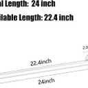 Newfun 24 Inch White Bathroom Towel Holder, 2Pcs | Towel Racks for Bathroom Rod Classic SUS304 Stainless Steel Bathroom Towel Holder Wall Mounted