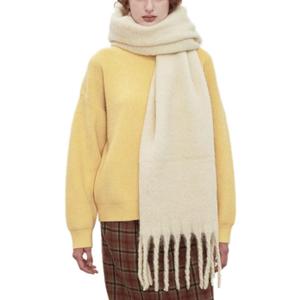 Women Chunky Scarf, Soft Warm Winter Scarf for Cold Weather, Christmas Blanket Scarves Pashmina Shawl Wrap (Beige)