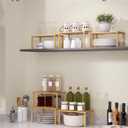Cabinet Organizer Shelf(Set of 3),Bamboo Kitchen Counter Shelves for Countertop and Cabinet,Stackable Shelf Spice Racks,Medium(Natural)