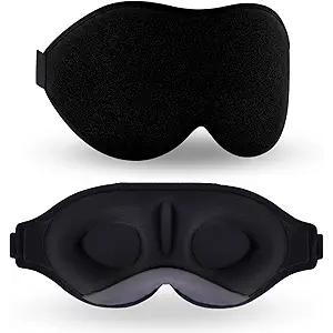 Blackout Eye Mask Memory Sleeping Mask for Travel Home Soft Comfortable Design Blocks Light for Undisturbed Sleep for Relaxation Anywhere