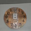 NIKKY HOME Rustic Farmhouse Wall Clock - 12 Inch Battery Operated Silent Non Ticking Vintage Wooden MDF Clock Home Decor for Kitchen, Living Room, Bedroom, Office