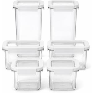 Kitchen Storage Containers, Set of 6, Food Organization and Storage Solution, 6-piece Set