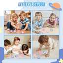 4 x 3.15in Cat Paws Squishies Toys for Stress Relief,Stick Squishy,Kawaii Mochi Squishy Sensory Toys(2Pcs-Blue+Purple)