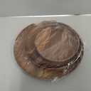 MinBoo Wooden Acacia Plates set of 3, 9-6Inch Wood Acacia Serving Trays, Farmhouse Kitchen Plates, Reusable Wooden Dishware for Dining, Appetizers, Snacks, Parties (oval)