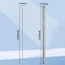 Stainless Steel Straw Replacement for Stanley 40 oz 30 oz,6 PCS Straight Reusable Metal Straws with Cleaning Brush, Compatible for 40oz Stanley Cup Tumbler (11.81 Inch0.375 Inch 6 PCS)