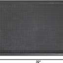 Ottomanson Indoor/ Outdoor Boot Tray Non-Slip Doormat Modern Entryway Mat for Entryway Patio Backyard Garage, 17.5" x 27", Black
