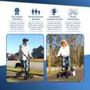 KneeRover Economy Steerable Knee Scooter Foldable Mobility Aid & Knee Walker with Adjustable Handlebar and Comfortable Knee Pad for Adults (Black)