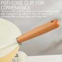 Mushroom Shaped Spatula Spoon - Silicone Cooking Utensil with Wood Handle,for Non-Stick & Coated Pans Cookware