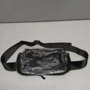 Clear Fanny Pack for Stadium Events Clear Belt Bag for Women Men for Concerts Sports Beach Hiking Cycling(Black)