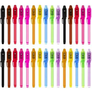 30 Pack Invisible Ink Pens with UV Light, Magic Spy Pen for Secret Messages, Birthday Party Favors Easter Egg Hunt Halloween Goodie Bags Stocking Stuffers Valentine's Day Gifts for Kids Ages 3+