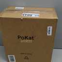 PoKat Farmhouse Floor Lamp for Living Room with Ceramic, 64" Black Standing Lamps for Living Room Corner, Modern Tall Floor Lamps for Bedroom, Sofa, Reading Nock, Rotary Switch, Matte Black