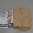 2 Pairs Compression Stockings for Women & Men, 20-30mmHg Thigh High Compression Socks, Footless Medical Socks with Silicone Dot Band--Best Support for Nursing Sports Varicose Veins(Beige,L)