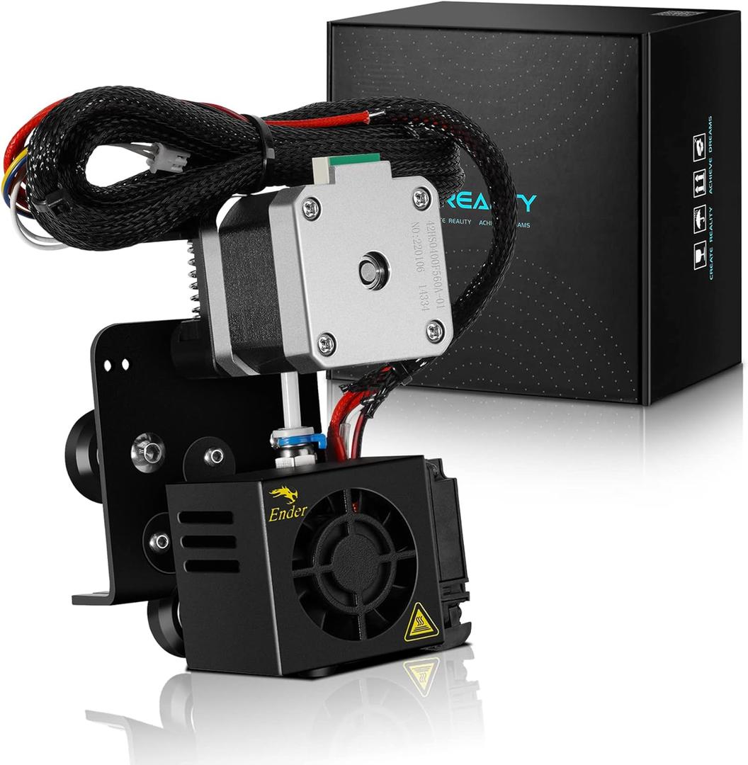Creality Direct Drive Extruder Upgrade Kit for Ender-3 / Ender-3 Pro, Full Assembled of MK8 Extruder, Hotend, 42-40 Stepper Motor, Fan, V-Slot Wheels Carriage, Cables
