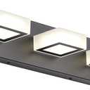 Ralbay Black Bathroom Vanity Lights 3 Lights Acrylic Modern LED Black Vanity Lights for Bathroom (Natural White Light)
