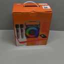 Karaoke Machine, Portable Bluetooth Speaker with 2 Wireless Microphones for Adults & Kids with Lights, Karaoke Microphone with PA System Supports USB/TF/REC/FM/AUX for Home Party Home System Packages (Black)