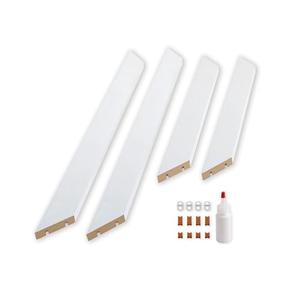 Frame My Mirror Add A Frame - Pure White Custom Size Mirror Frame Border Kit - Ideal for Bathroom - Moisture Resistant - Weston Design - Mirror NOT Included