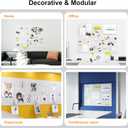 Felt Bulletin Board 48" x 36" Large Cork Board for Wall Push Pin Board for Office 12 Pack DIY Photo Picture Decorative Panels Squares Wall Tiles for Home, Light Grey