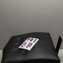 Boss Office Products Traditional Caressoft Vinyl Guest Chair with Mahogany Finish Wood Base, Black