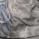 AWERT No Hook Shower Curtain with Snap in Liner Blue Marble Shower Curtain and Liner Set Double Layers Waterproof Fabric and See-Through Top Window Bathroom Decorative 71x83inch