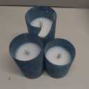  Blue Flameless Candles with Remote, Flickering Led Candles with Timer, Electric Pillar Candles for Bathroom Kitchen Room Home Decor, Sandblast Blue