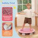Bounce Board, Mini Trampoline for Kids, Toddlers Trampoline Indoor, Sensory Toys, Autism Sensory Products, Baby Jump Toy Recreational (Pink)