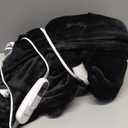 Wapaneus Foot Pocket Heated Blanket Electric Throw with 10 Heating Levels and 4 Timer Settings 4 Hours Auto Shut Off, Flannel Fast-Heating Heated Throw 50" x 60", Machine Washable, Black